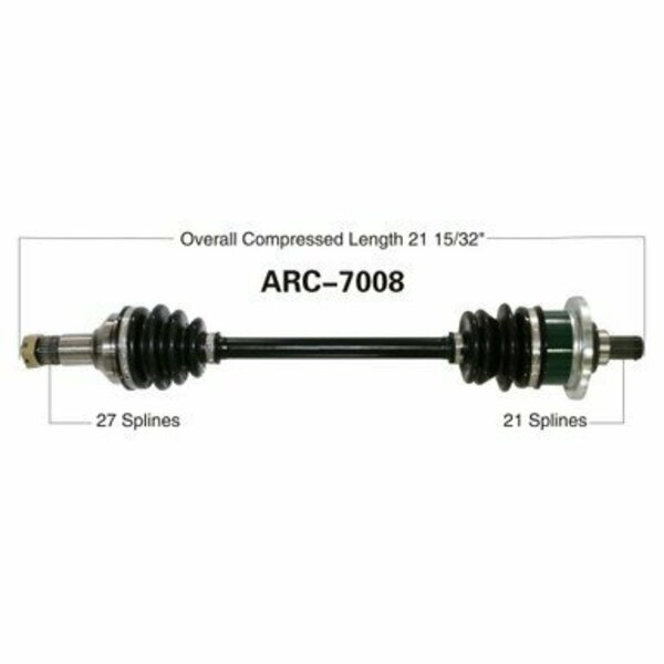 Wide Open OE Replacement CV Axle for ARCTIC FRONT 500 TRV 05 ARC-7008